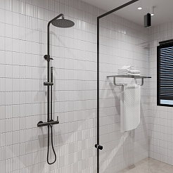 Milacio Душевая система Ultra MCU.151.MB черная матовая  – фотография-8